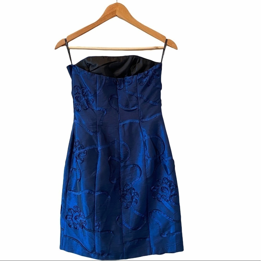 JESSICA McCLINTOCK Strapless Navy Mini Cocktail Dress Size 6P NEW Party Wedding - Picture 7 of 11